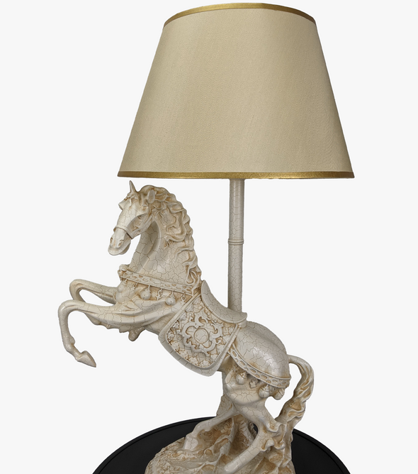 Prancing Horse Model Elegant White Lamp-AM0087