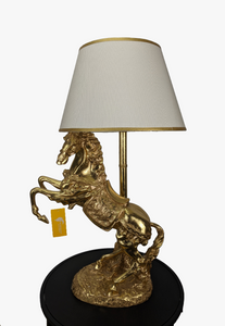 Prancing Horse Model Shiny Gold Lamp-AM0086