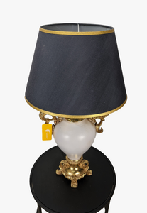 Luxury White & Gold Baroque Lamp-AM0073