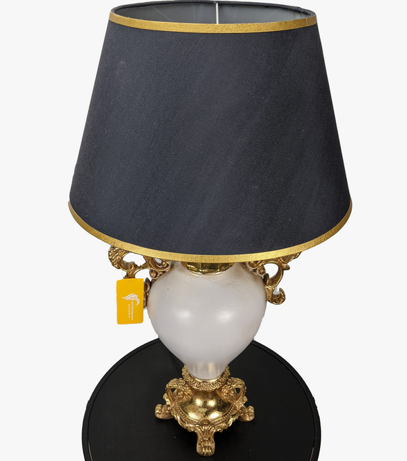 Luxury White & Gold Baroque Lamp-AM0073