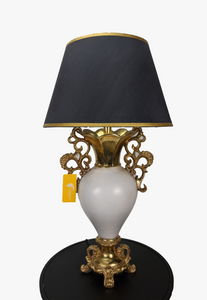 Luxury White & Gold Baroque Lamp-AM0073