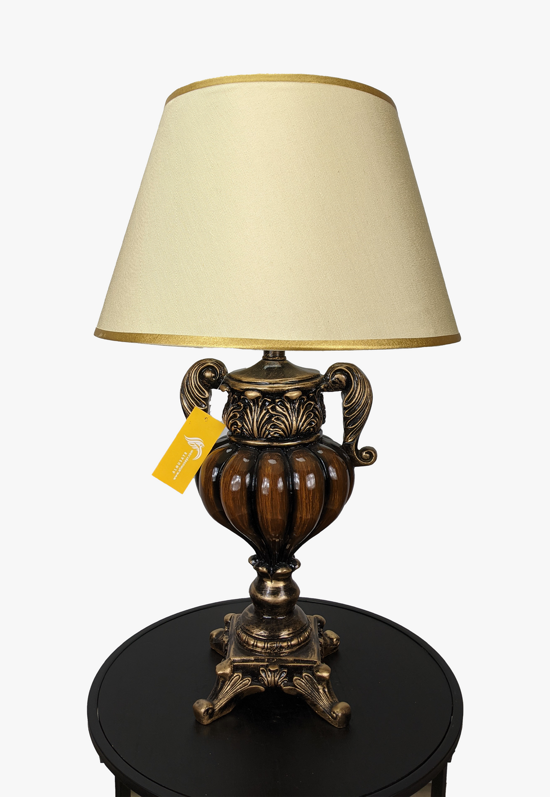 Fibre Brown & Black Decorative Lamp-AM0072