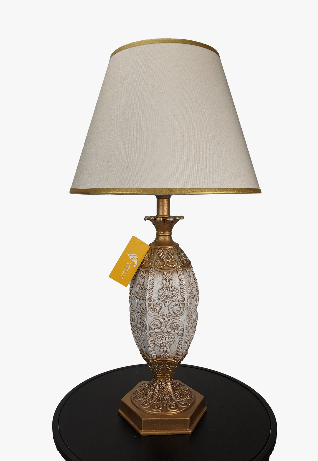 Exquite Carving White and Gold Table Lamp-AM004