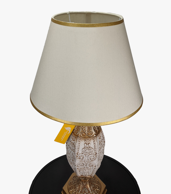 Exquite Carving White and Gold Table Lamp-AM004