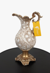 Classic White & Gold Carafe Table Vase-AM0025