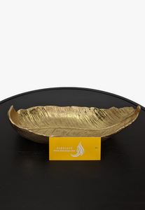 Golden Leaf-Shape Metal Tray-AM0091