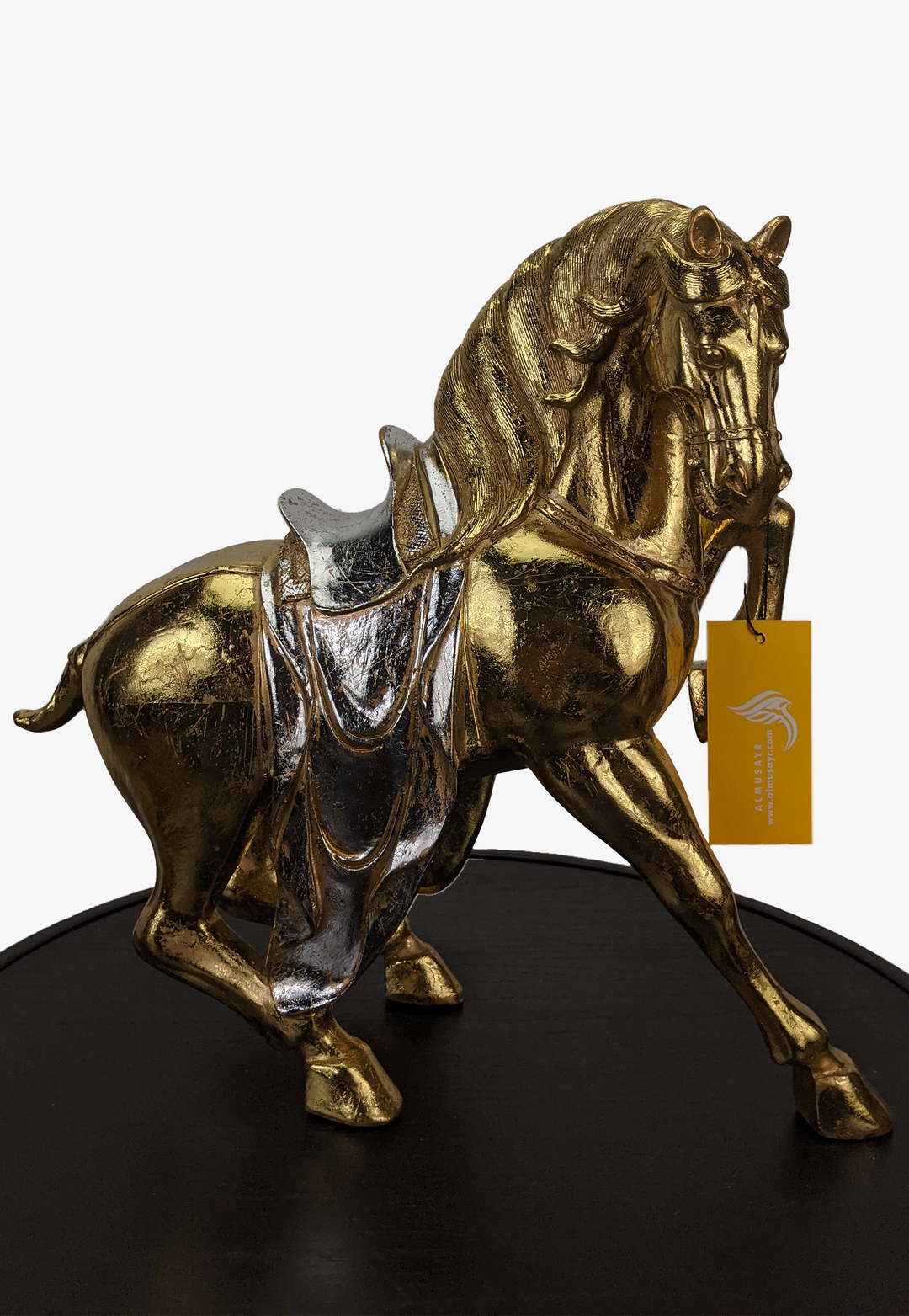 Decorative Gold & Silver Horse Sculpture-AM0081