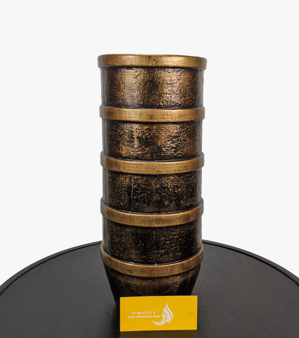 Rust Gold Decorative Cylindrical Vase-AM0016