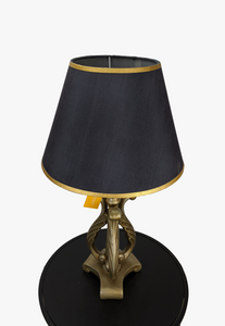 Elegant Curved-Neck Metallic Gold Lamp-AM0036