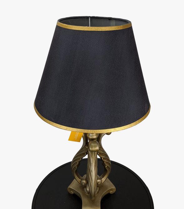 Elegant Curved-Neck Metallic Gold Lamp-AM0036