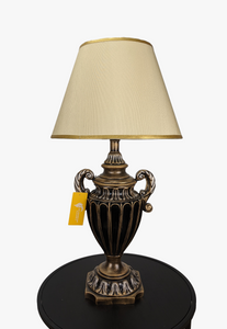 Mid-Century Regency Style Black Table Lamp-AM0062