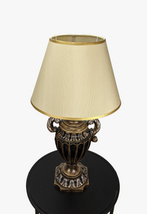 Mid-Century Regency Style Black Table Lamp-AM0062