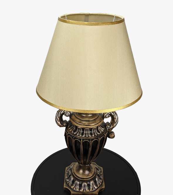 Mid-Century Regency Style Black Table Lamp-AM0062