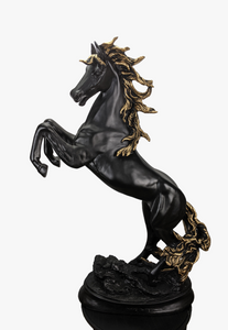 Charming Black Horse Prancing Table Décor-AM088