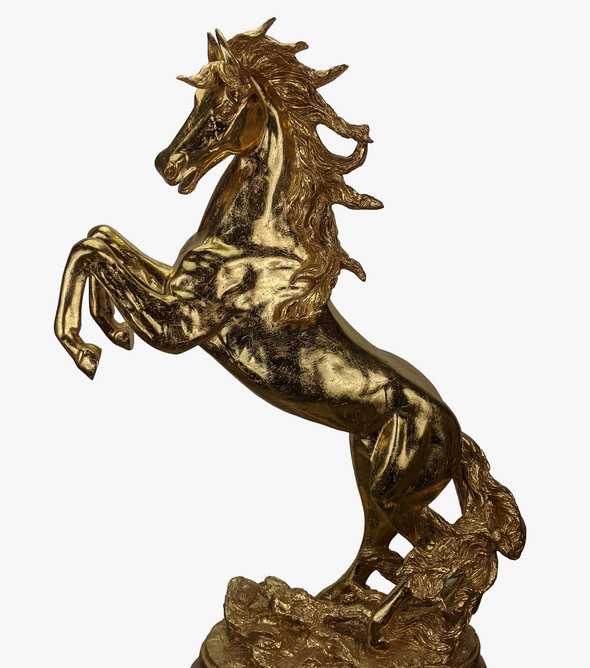 Charming Gold Horse Prancing Table Décor-AM089