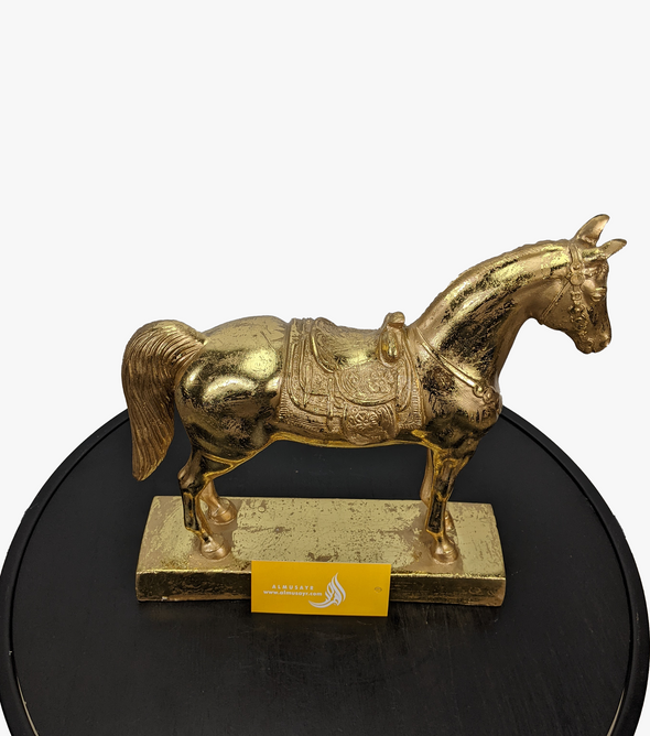 Gold Standing Horse Statue For Living Room Decor-AM0078