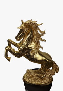 Charming Gold Horse Prancing Table Décor-AM089