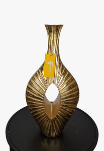 Gold Leafing Diamond Themed Decorative Vase-AM0013