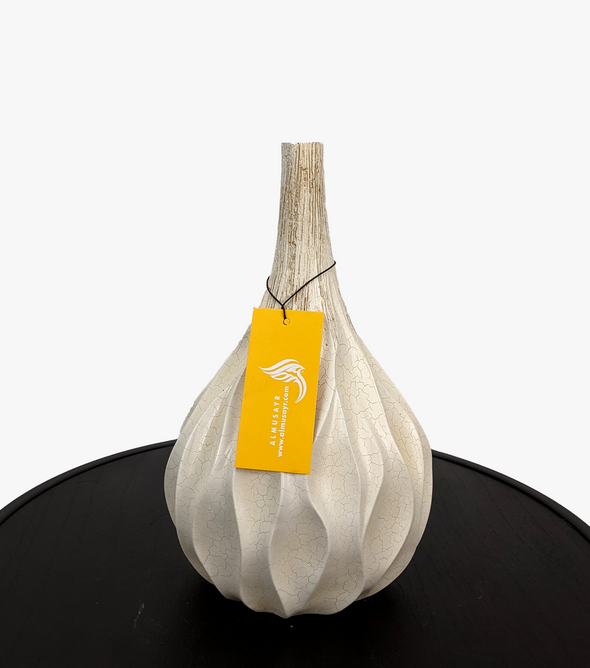 Stunning Onion-Shaped Elegant White Vase For Table Decor-AM0047