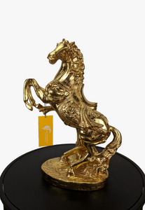 Majestic Golden Horse Maneuvers Sculpture -AM0082