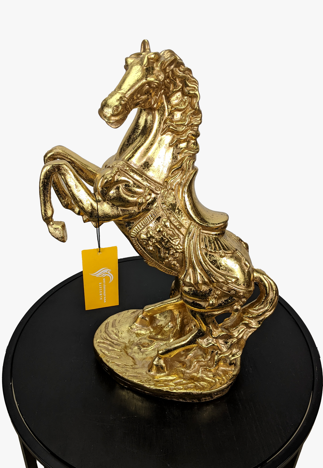 Majestic Golden Horse Maneuvers Sculpture -AM0082