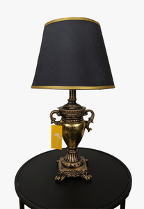 Exquisite Wooden Brown & Gold Lamp Stand-AM0040