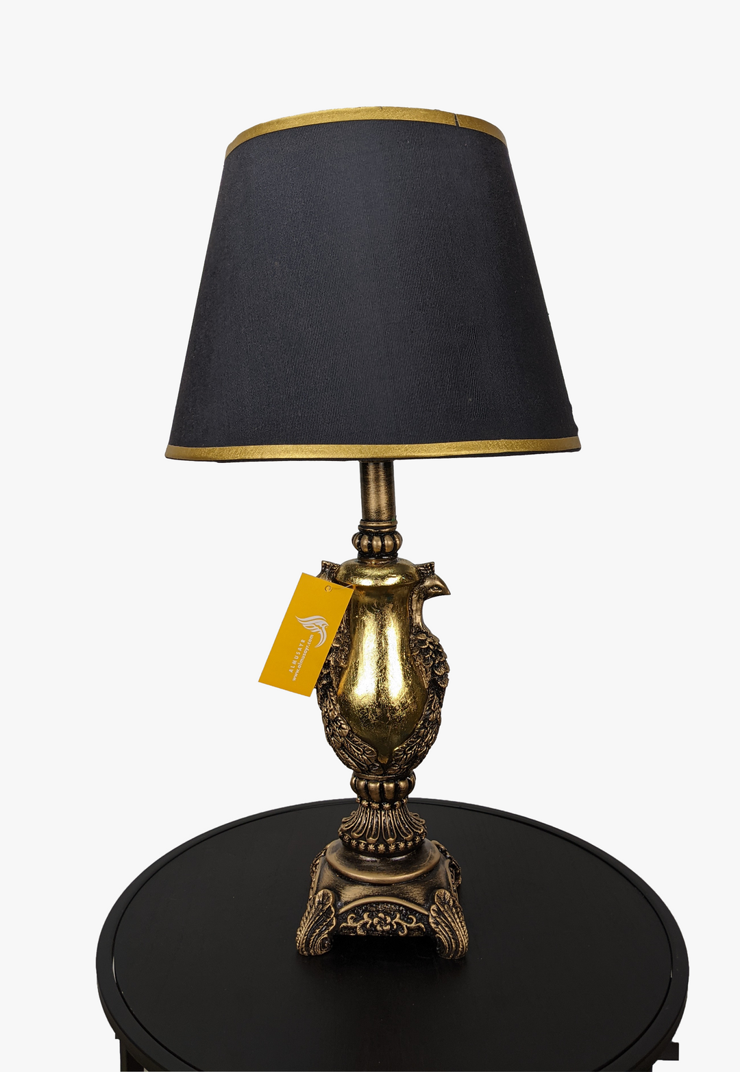 Metallic Gold Peacock Themed Table Lamps for Bedroom-AM0012