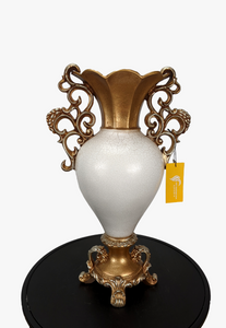 White & Gold Royal Vase-AM0067