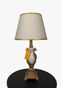 White & Golden Peacock Themed Table Lamps for Bedroom-AM0011