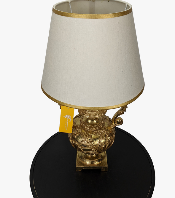 Antique Curved Table Lamp Metallic Gold-AM0043